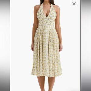 Solada Floral Halter Midi Sundress